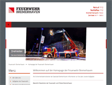 Tablet Screenshot of feuerwehr-bremerhaven.de